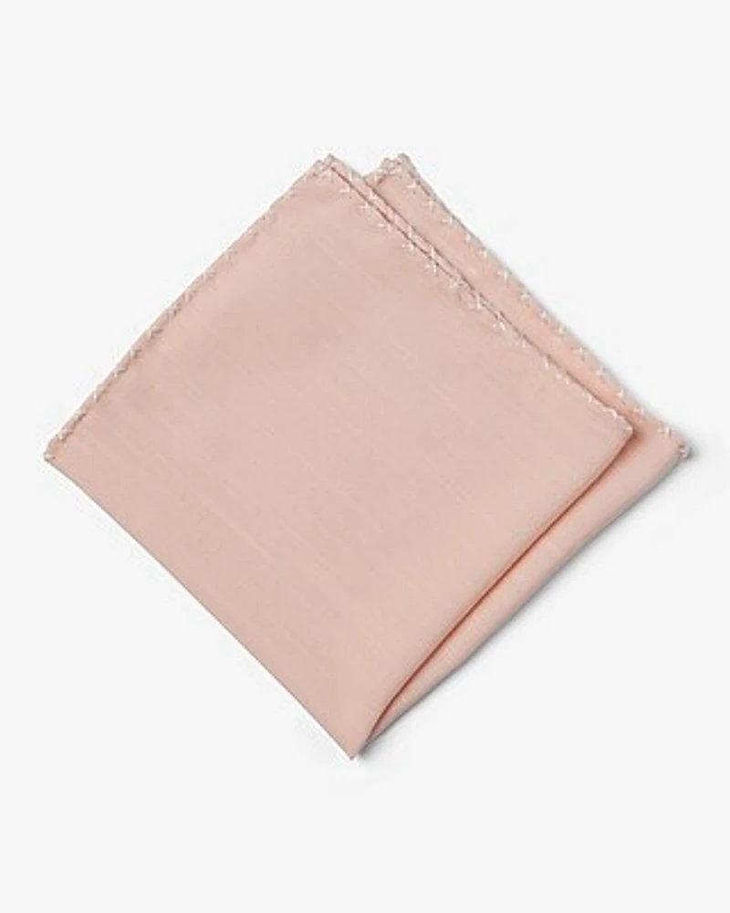 Pink Whip Stitch Pocket Square Men's Pink