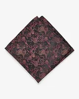 Crane Paisley Jacquard Pocket Square Men's Black