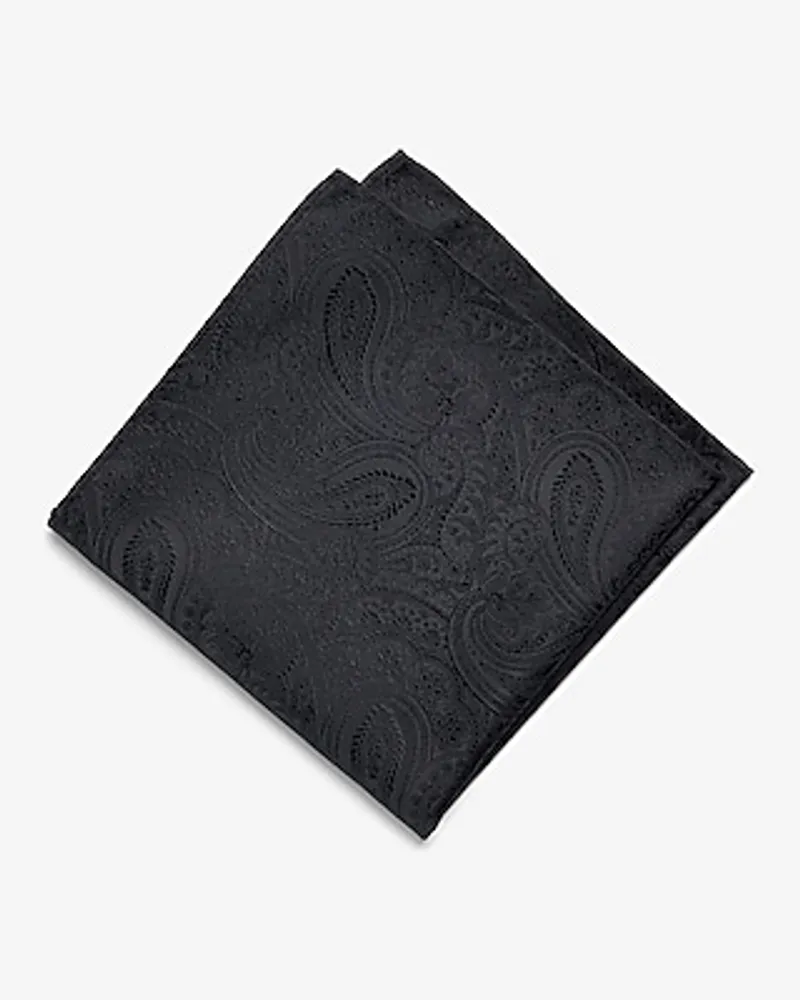 Black Paisley Pocket Square