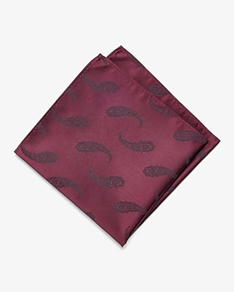 Burgundy Paisley Pocket Square