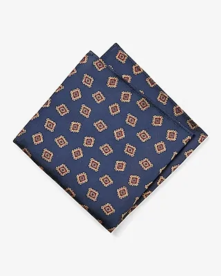 Medallion Pocket Square Men's Blue