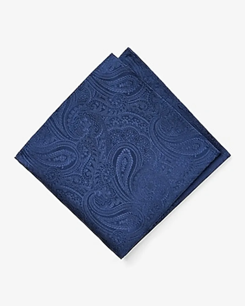 Blue Paisley Pocket Square Men's Blue