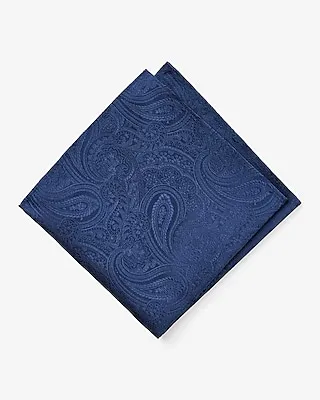 Blue Paisley Pocket Square Men's Blue