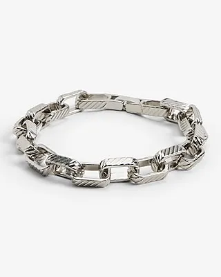 Textured Thick Curb Chain Bracelet