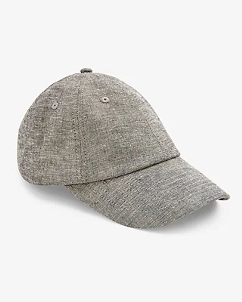 Gray Marled Baseball Hat Men's Black