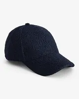 Navy Textured Boucle Baseball Hat Men's Blue