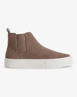 Brian Atwood X Express Genuine Suede Chelsea Sneakers Brown Men's 11.5