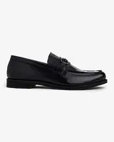 Genuine Leather Horsebit Loafer Black Men's