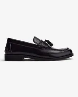 Genuine Leather Tassel Loafer Black Men's 9.5