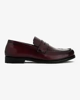 Burgundy Genuine Leather Loafer Dress Shoe Red Men's