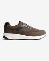 Faux Leather Runner Sneakers Neutral Men's 11.5