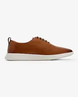 Brown Leather Lace Up Everyday Performance Hybrid Sneakers Brown Men's 10