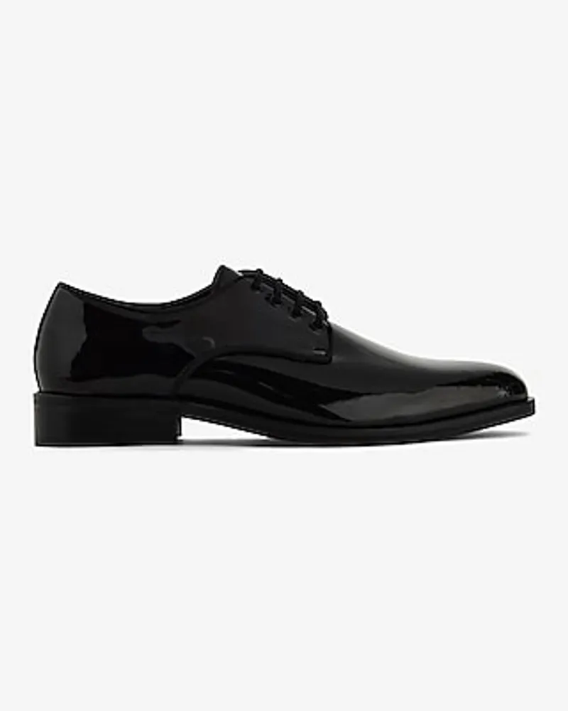 Express Genuine Patent Leather Lace Up Dress Shoe Black Men's