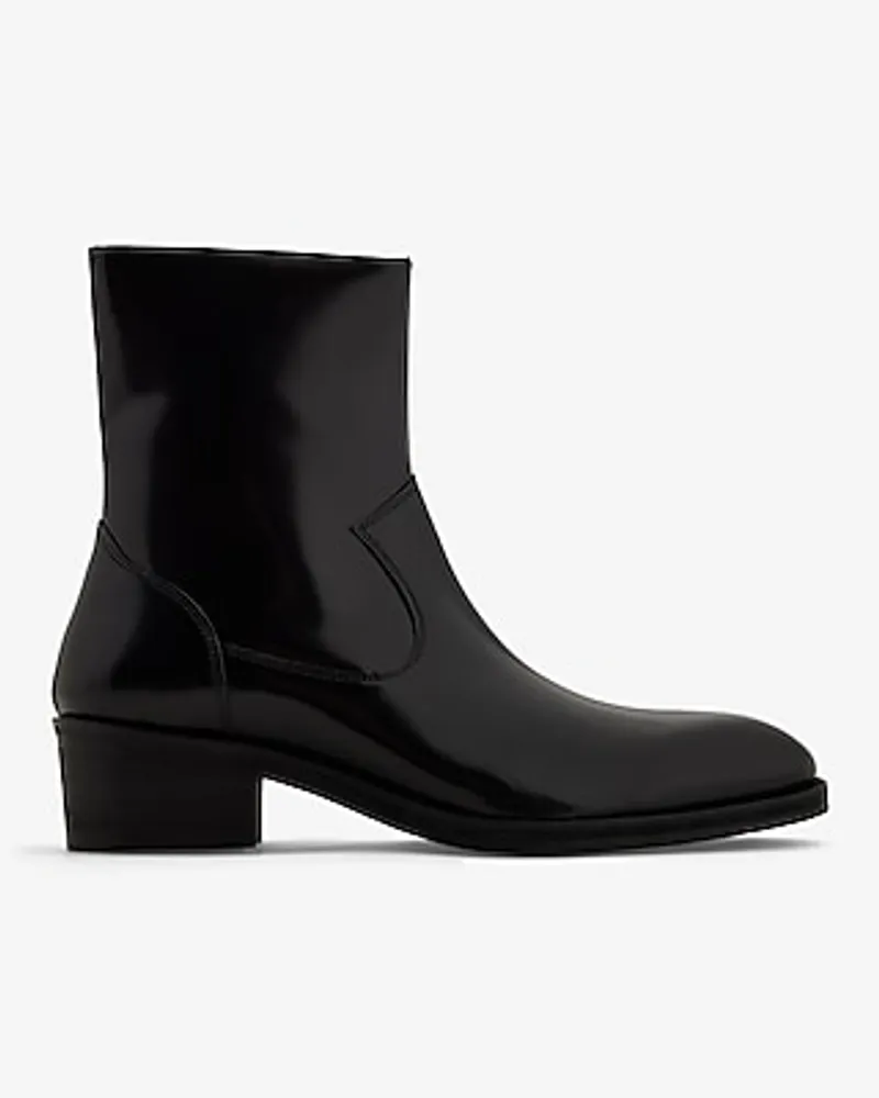 Genuine Leather Low Heeled Chelsea Boot Black Men's 13