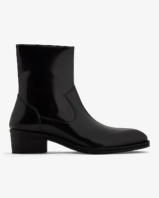 Genuine Leather Low Heeled Chelsea Boot