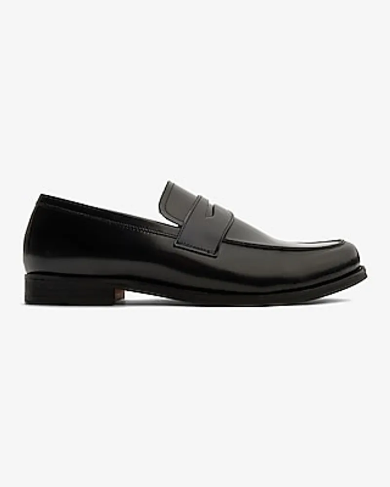 Genuine Leather Loafer Dress Shoes Black Men's