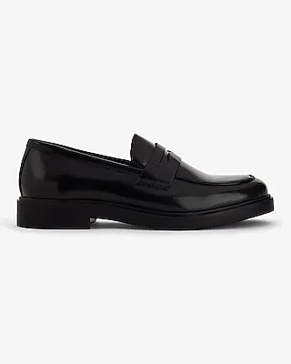 Genuine Leather Loafer Dress Shoe Black Men's 8