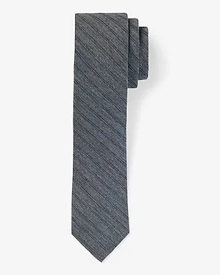 Gray Double Stripe Tie Gray Men's REG
