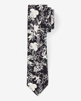 Black & White Floral Tie