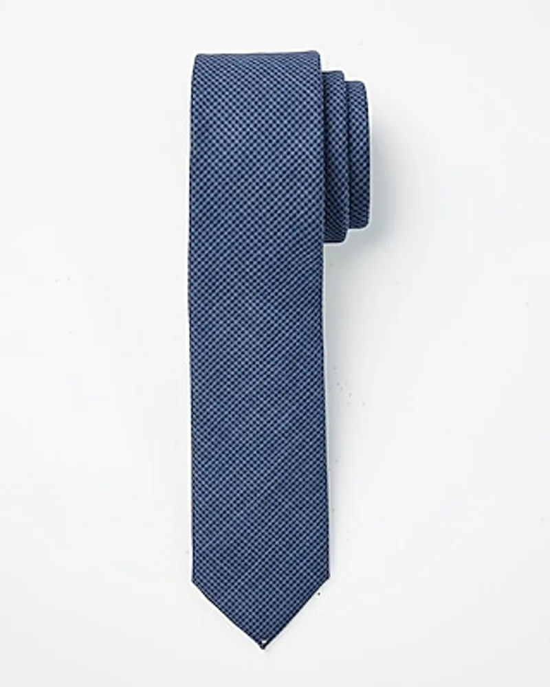 Edition Navy Houndstooth Wool Tie