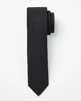 Edition Black Gray Wool Tie Men's Black