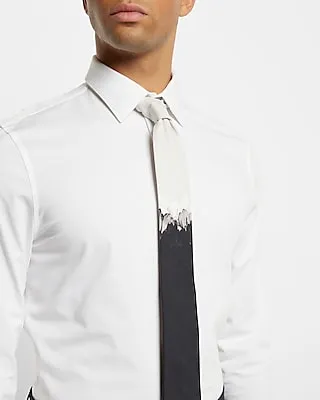 Black & White Tonal Tie Black Men's REG