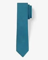 Teal Solid Tie Blue Men's REG