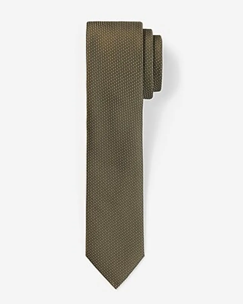 Olive Mini Geo Print Tie Green Men's REG