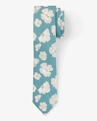 Light Blue Floral Tie