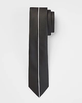 Black Vertical Stripe Tie Men's Black