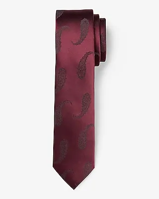 Burgundy Paisley Printed Tie