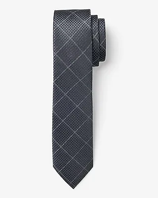 Mini Houndstooth Plaid Tie