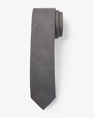 Narrow Textured Gray Tie