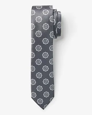 Gray Medallion Tie Men's Gray