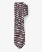 Diamond Geo Print Tie Brown Men's REG