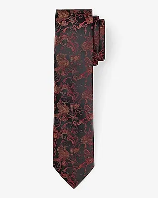 Floral Jacquard Tie Black Men's REG
