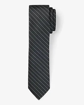 Black Striped Tie Men's Black