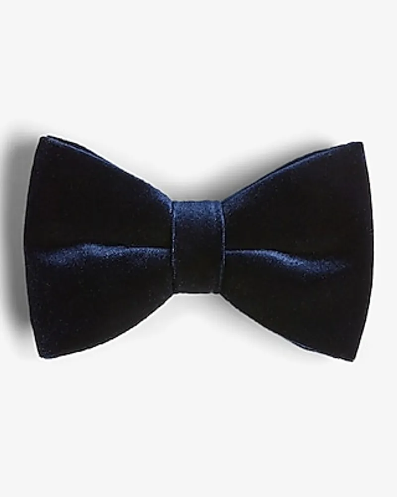 Navy Velvet Bow Tie Blue Men's REG