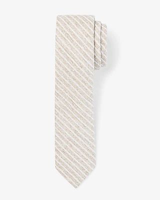 Tan Diagonal Pin Stripe Tie Neutral Men's REG