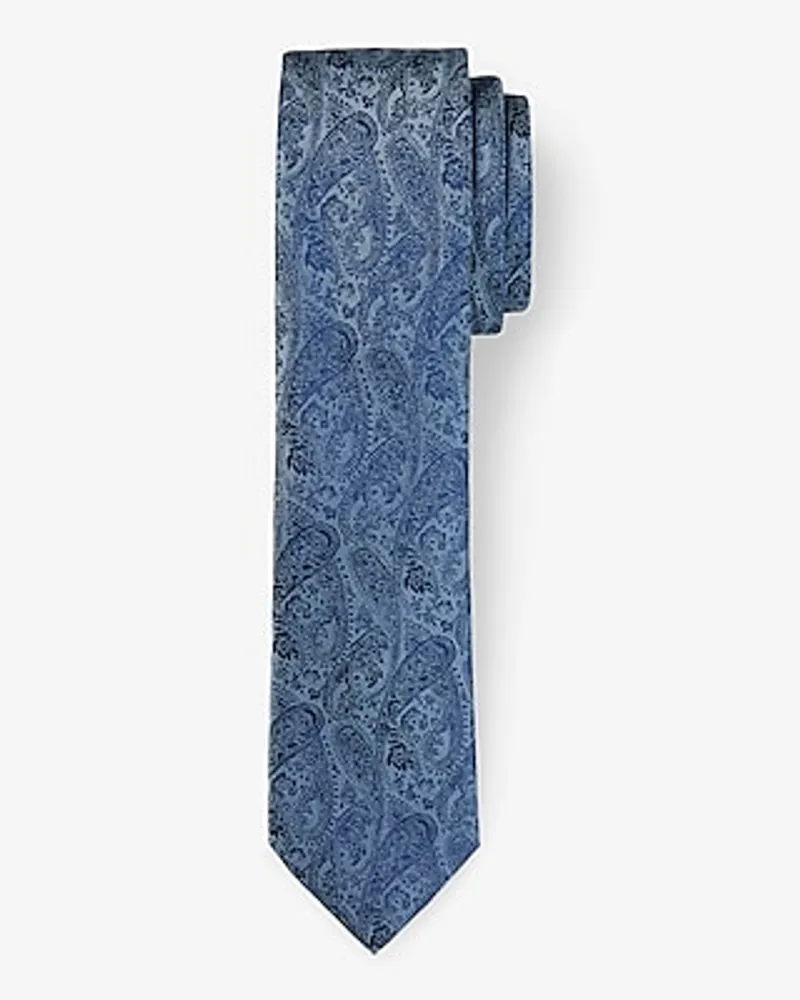 Blue Paisley Jacquard Tie