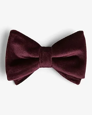 Burgundy Velvet Bow Tie