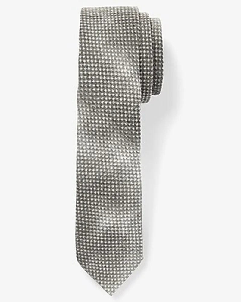 Faded Gray Textured Tie Gray Men's REG