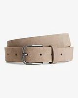 Tan Genuine Suede Prong Buckle Belt Brown Men's 34/36