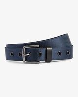 Textured Navy Prong Nylon Belt