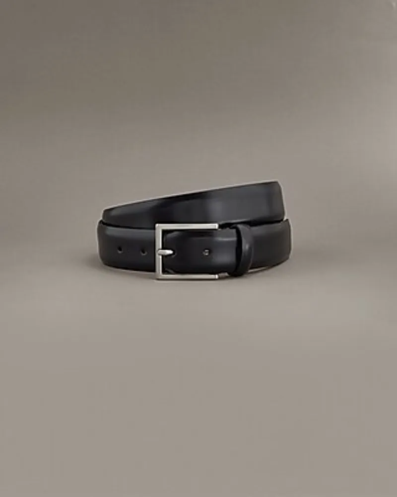 Edition Polished Black Genuine Leather Belt