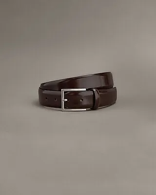 Edition Polished Dark Brown Genuine Leather Belt Brown Men's