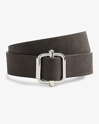 Genuine Suede Roller Prong Belt Gray Men's 34/36