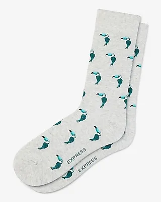 Toucan Dress Socks Men's Gray