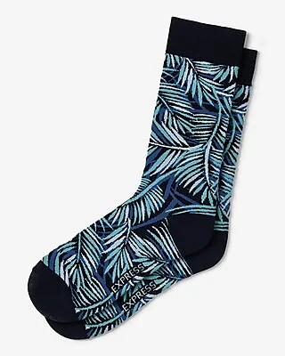 Palm Print Dress Socks