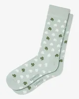 Green Clover Dress Socks Men's Green